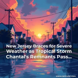 Read more about the article New Jersey Braces for Severe Weather as Tropical Storm Chantal’s Remnants Pass Through