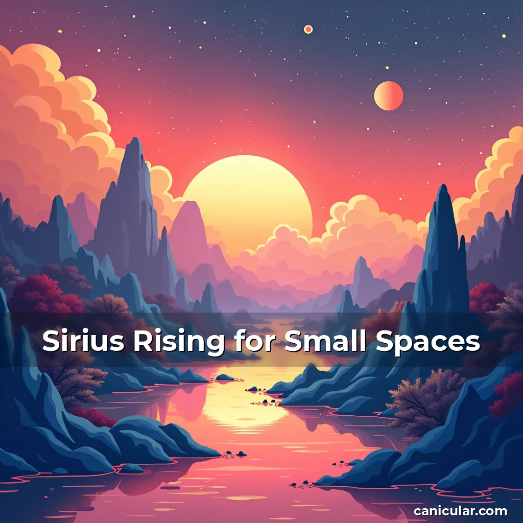 Artistic representation for Sirius Rising for Small Spaces