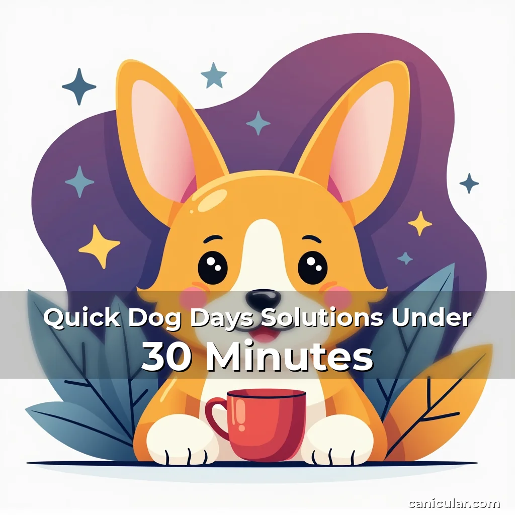 Artistic representation for Quick Dog Days Solutions Under 30 Minutes