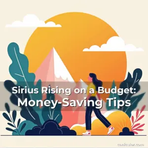 Artistic representation for Sirius Rising on a Budget: Money-Saving Tips