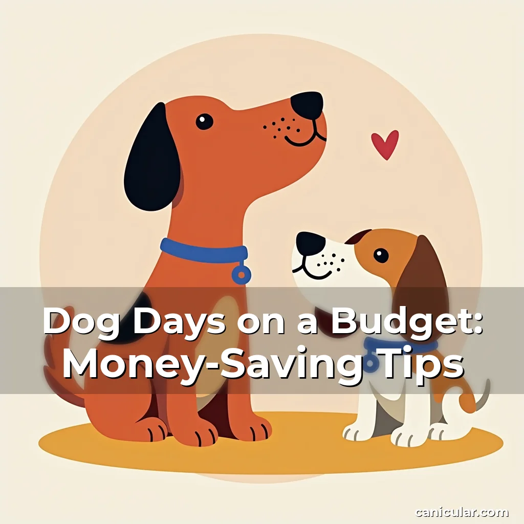 Artistic representation for Dog Days on a Budget: Money-Saving Tips