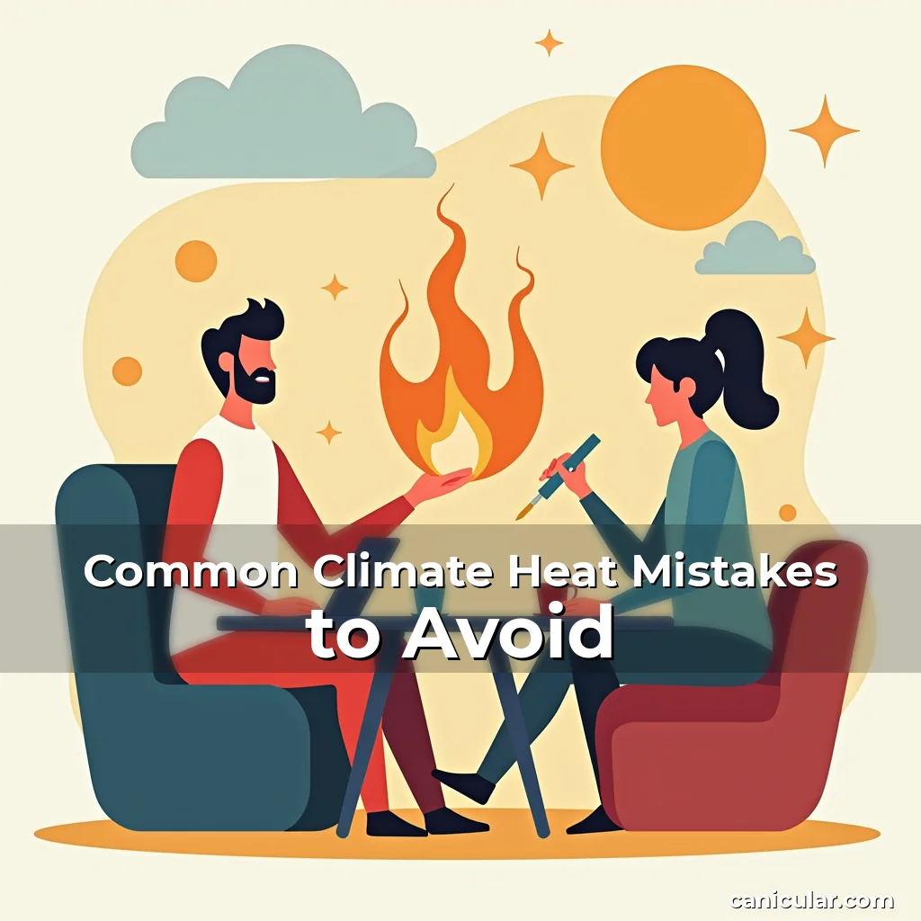 Artistic representation for Common Climate Heat Mistakes to Avoid