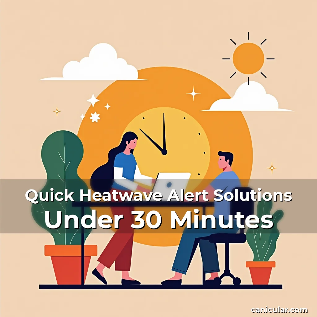 Artistic representation for Quick Heatwave Alert Solutions Under 30 Minutes