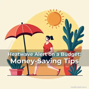 Artistic representation for Heatwave Alert on a Budget: Money-Saving Tips