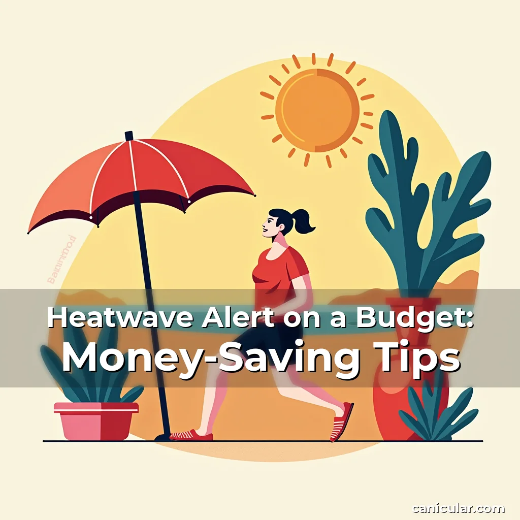 Artistic representation for Heatwave Alert on a Budget: Money-Saving Tips