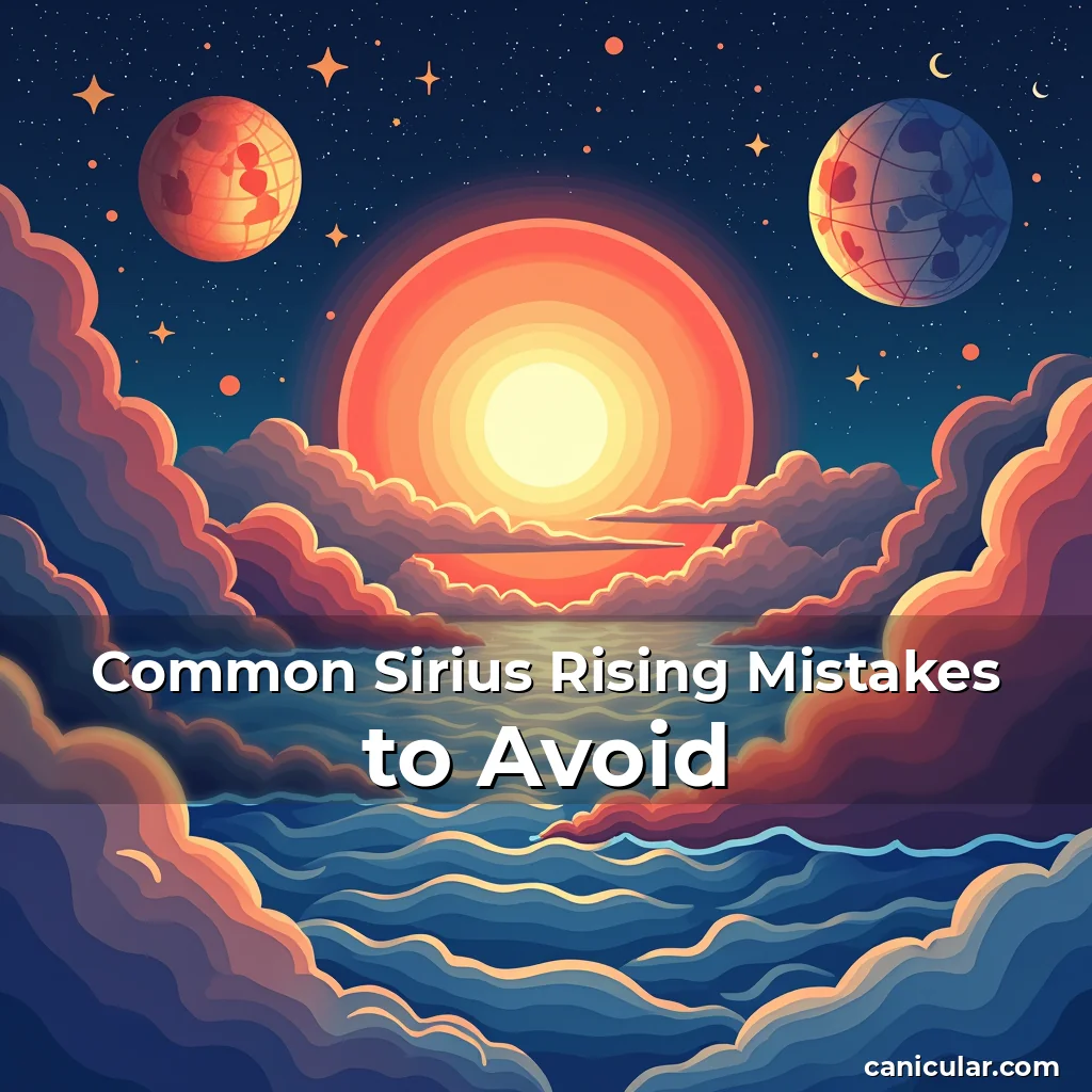 Artistic representation for Common Sirius Rising Mistakes to Avoid
