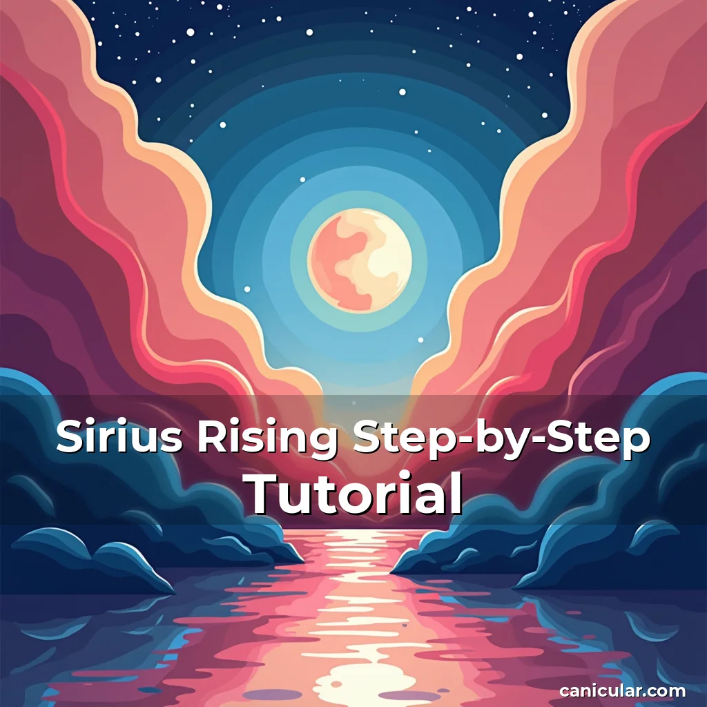Artistic representation for Sirius Rising Step-by-Step Tutorial