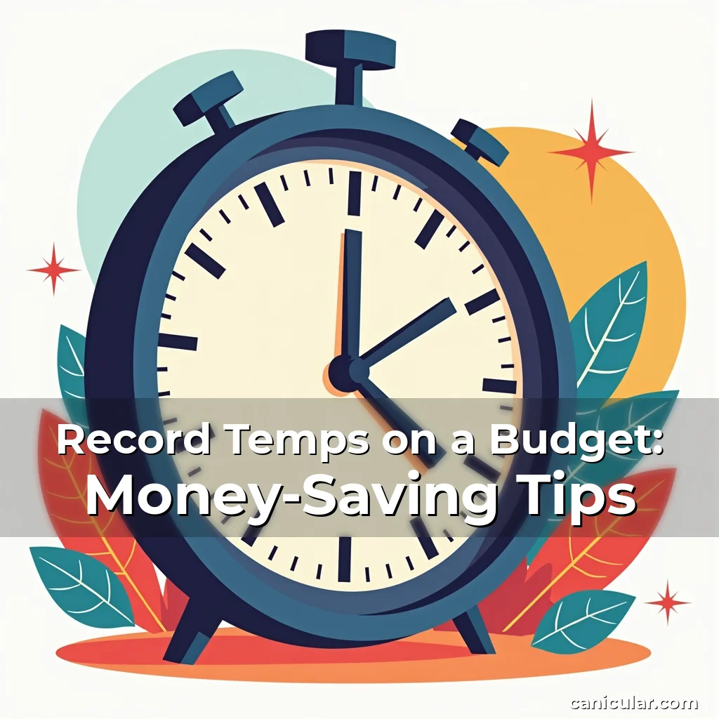 Artistic representation for Record Temps on a Budget: Money-Saving Tips