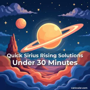 Artistic representation for Quick Sirius Rising Solutions Under 30 Minutes