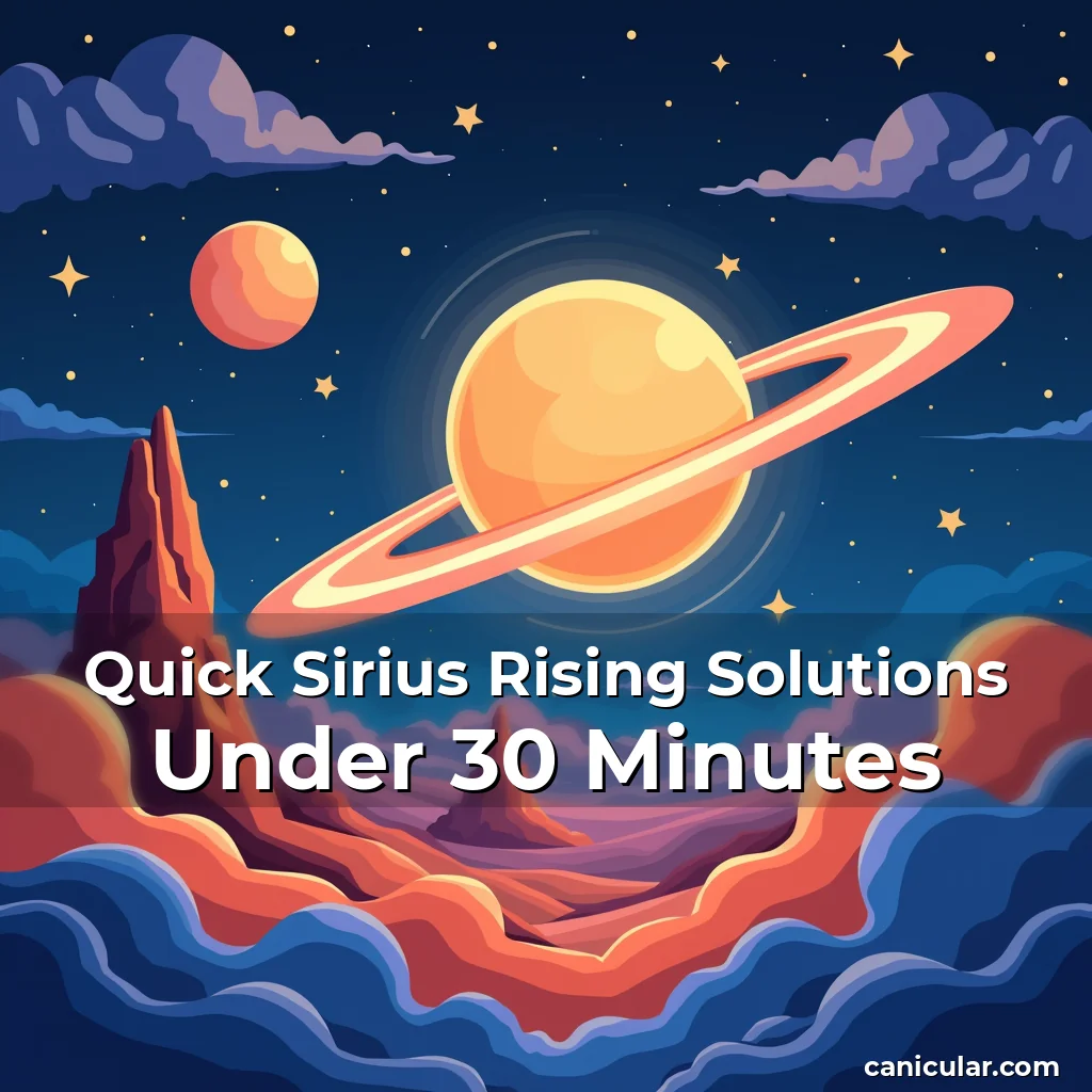 Artistic representation for Quick Sirius Rising Solutions Under 30 Minutes