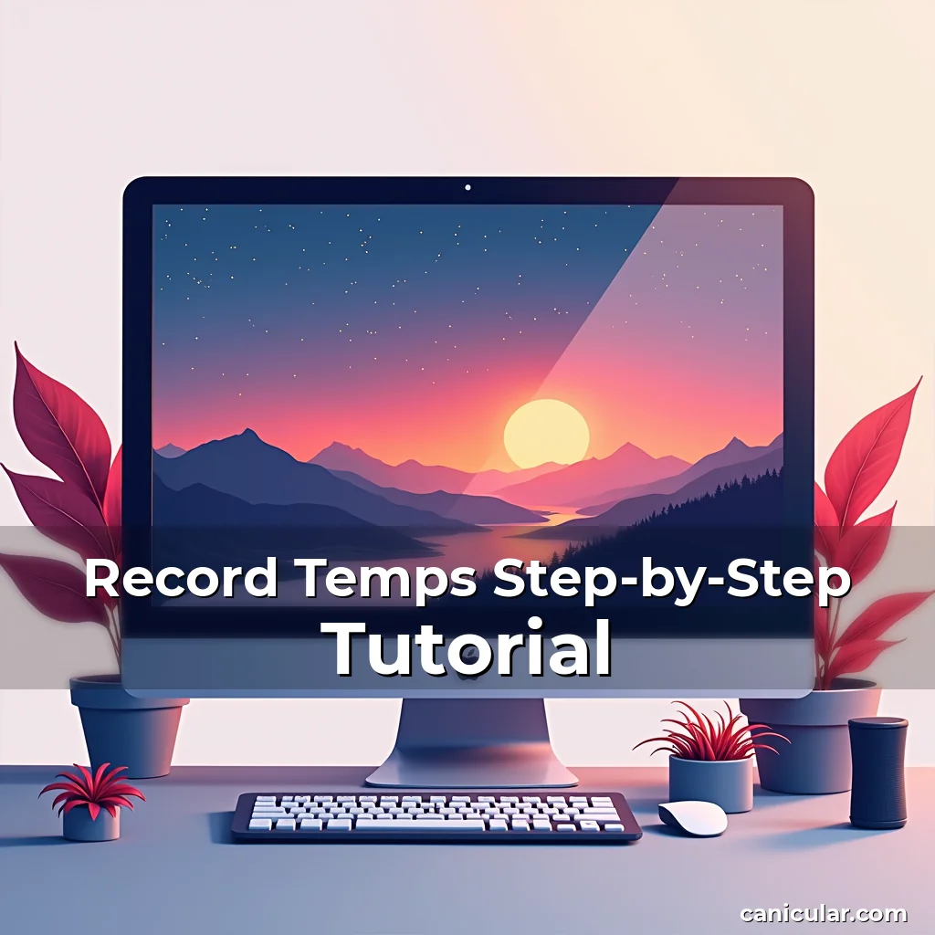 Artistic representation for Record Temps Step-by-Step Tutorial
