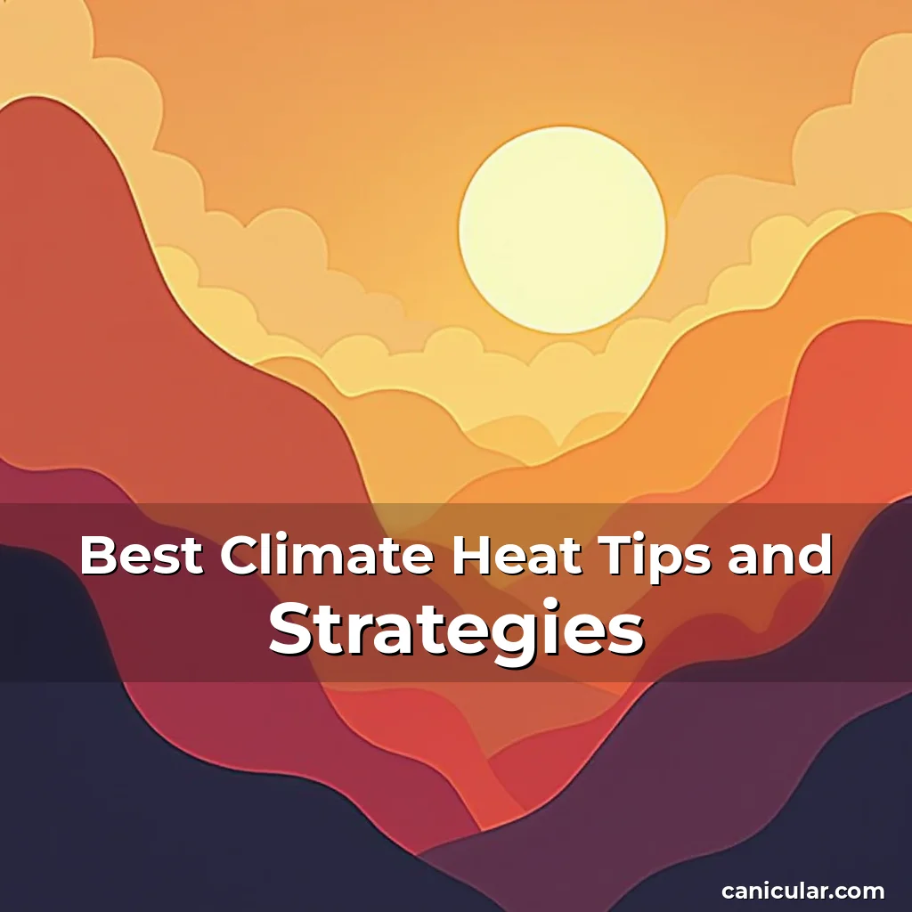 Artistic representation for Best Climate Heat Tips and Strategies