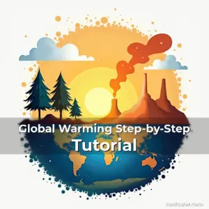 Artistic representation for Global Warming Step-by-Step Tutorial