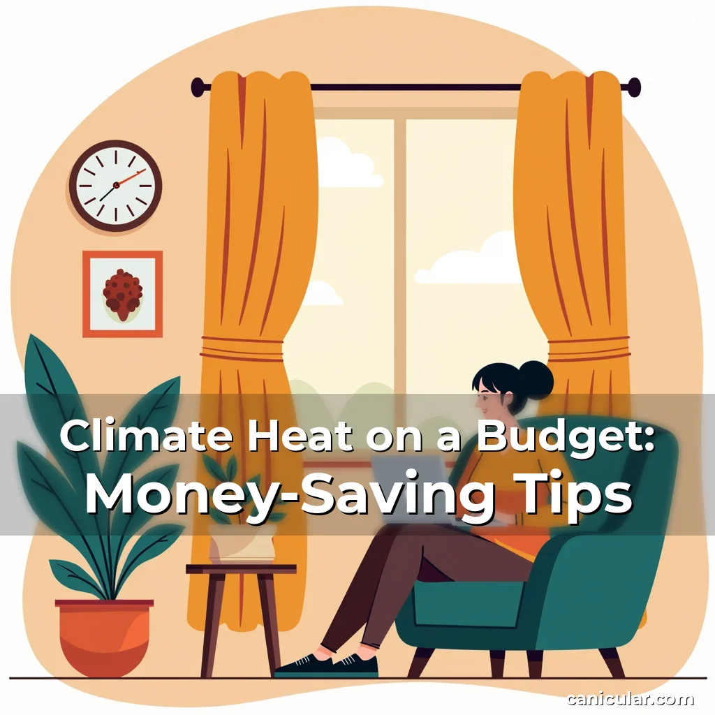 Artistic representation for Climate Heat on a Budget: Money-Saving Tips