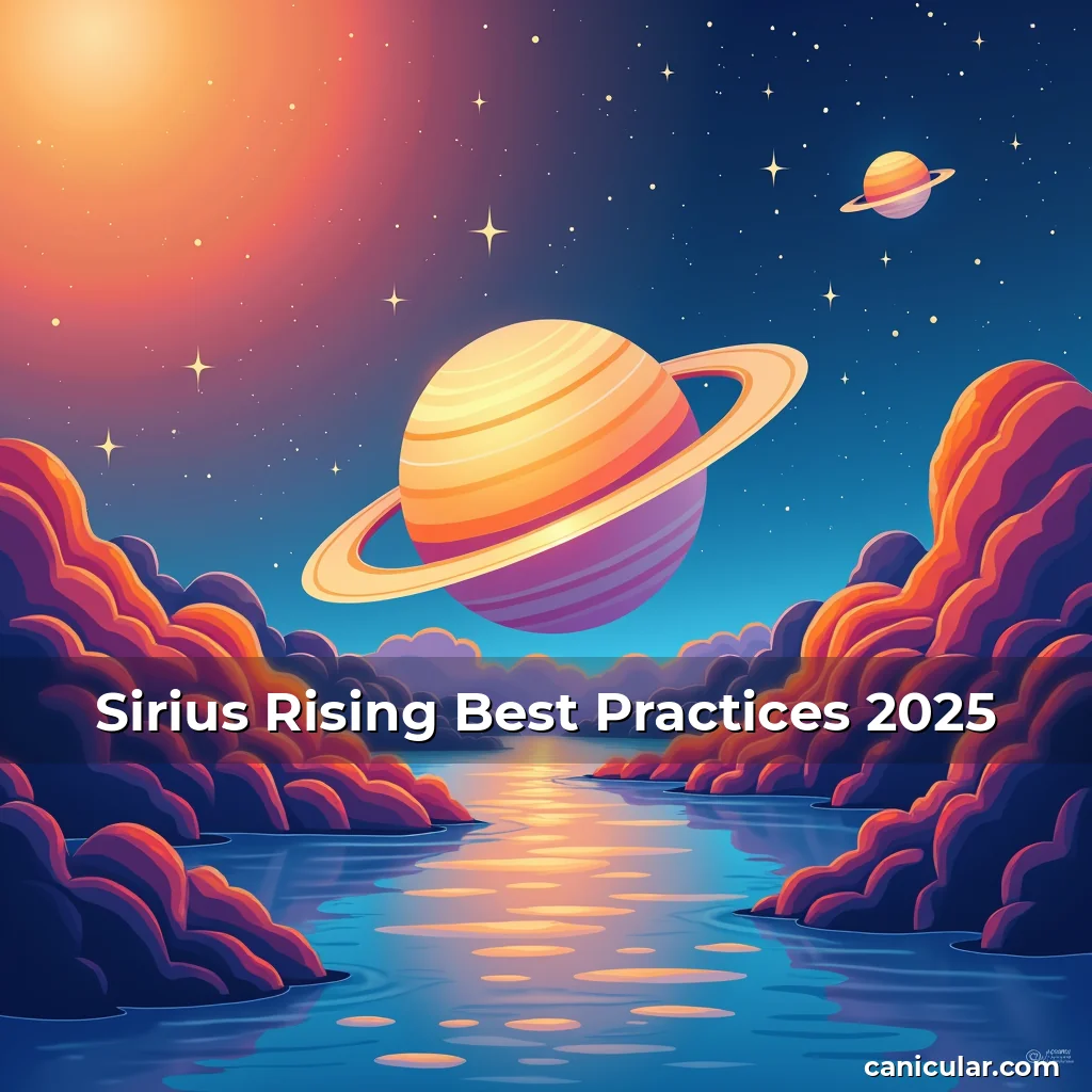 Artistic representation for Sirius Rising Best Practices 2025