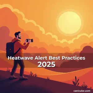 Artistic representation for Heatwave Alert Best Practices 2025